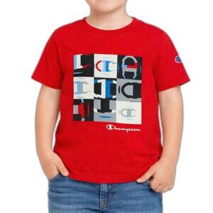 🔥 5 for $30 🔥 Champion Boys Red Bold Logo Short Sleeve T-Shirt | 5T